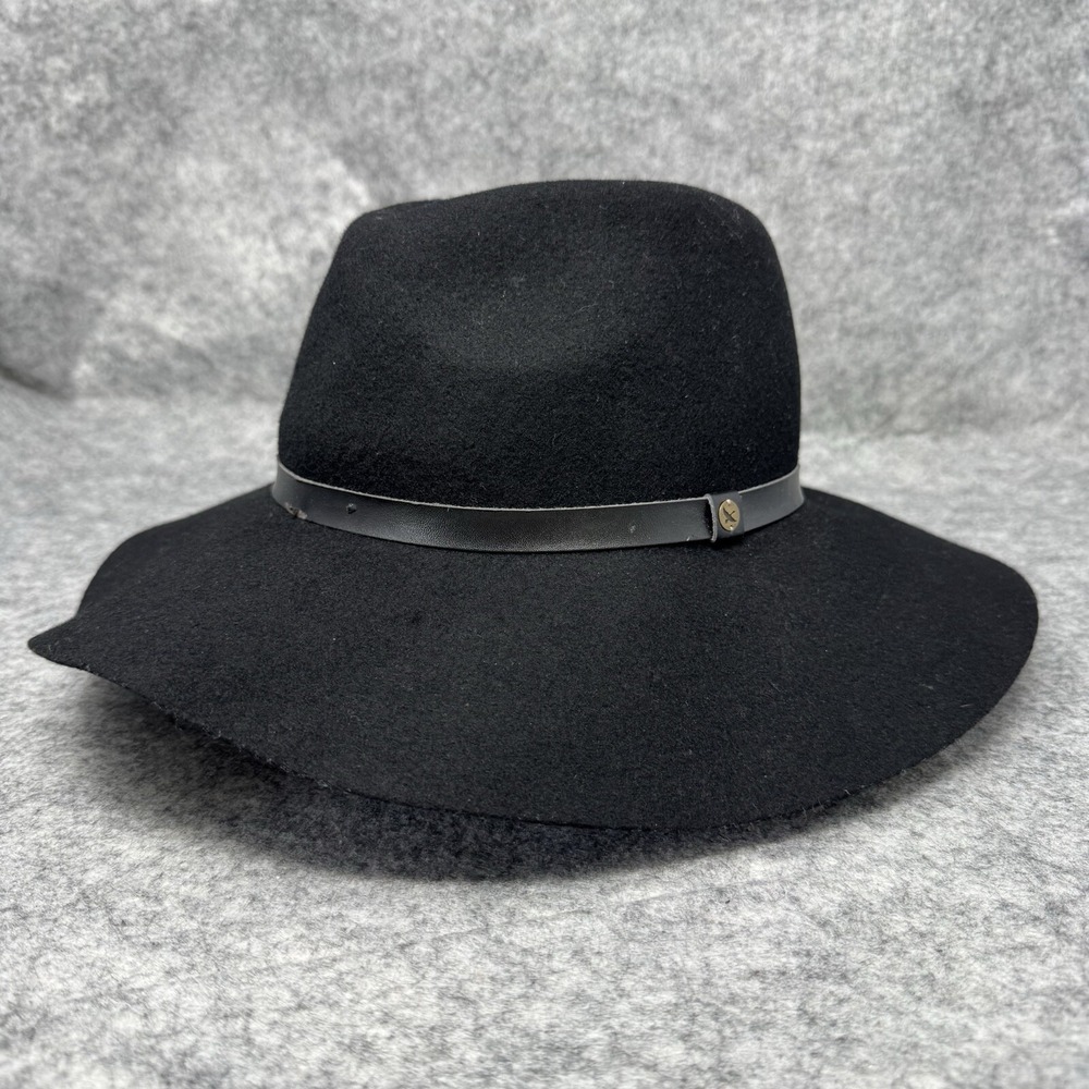 Eddie‎ Bauer Wool Hat Womens Black Fedora Hobo S/M Gypsy Hippie